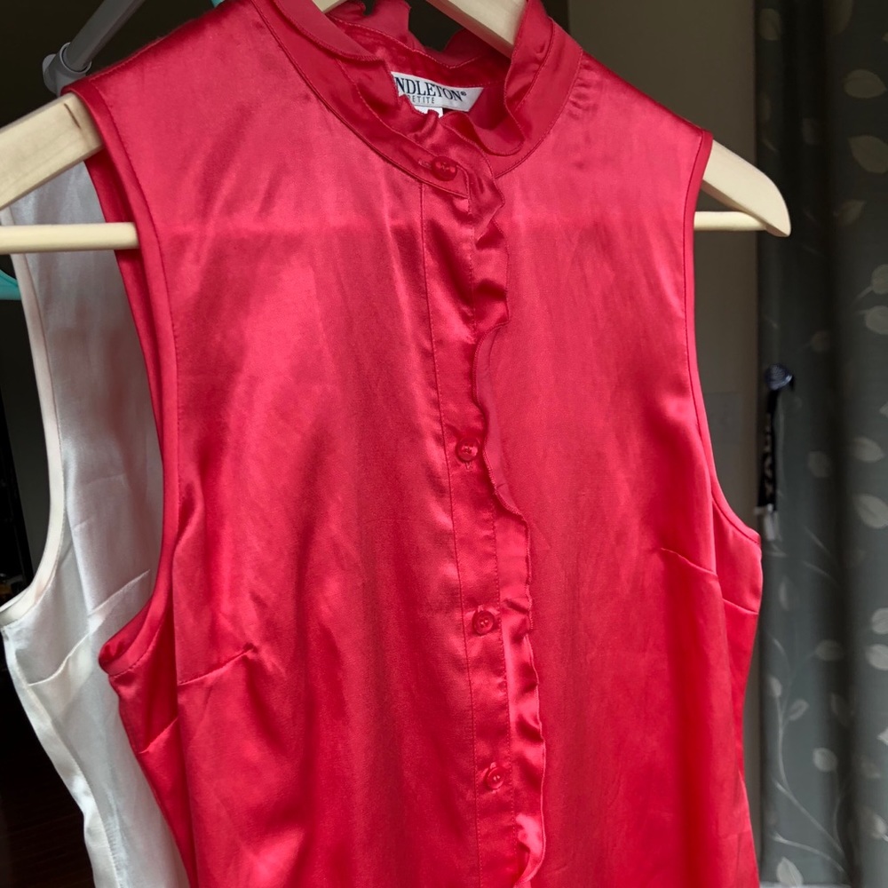 Silk sleeveless blouses